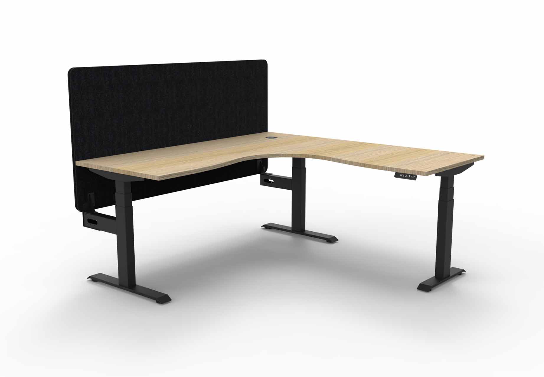 Boost+ Height Adjustable Corner Workstation - with Eco Screen